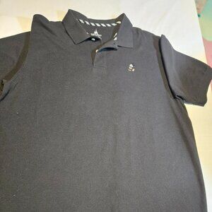 Disney Parks Mickey Mouse Polo Shirt Mens Large Black Relaxed Fit